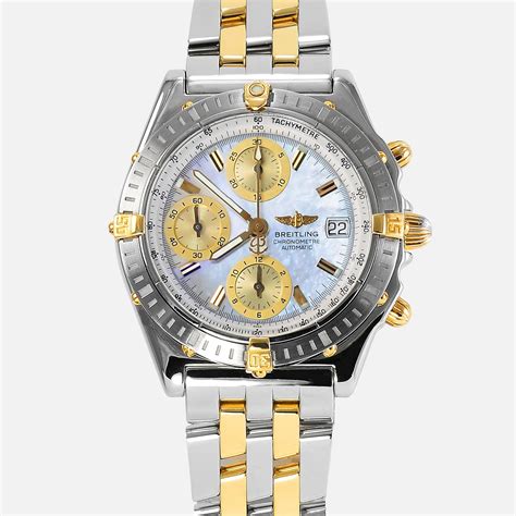 herrur breitling chronomat b13352|Breitling mother of pearl.